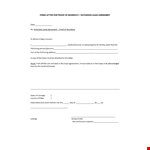 Proof of Residency and Income: Notarized Letter for Agreement, Lease, State example document template