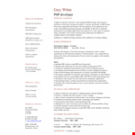Php Resume example document template