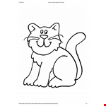 Cat Coloring Page For Kid's example document template 