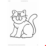 Cat Coloring Page For Kid's example document template