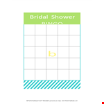 Free Bingo Bridal Card example document template 