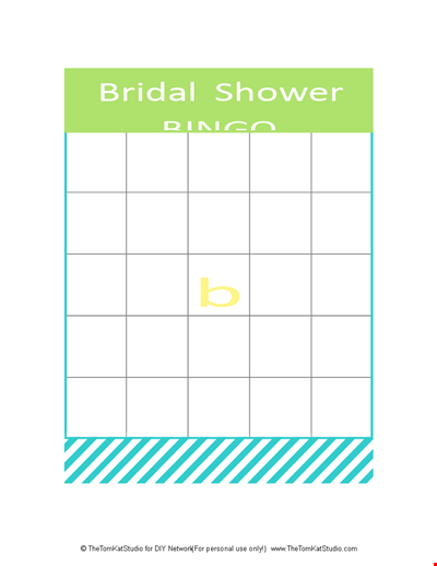 Free Bingo Bridal Card