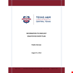 Effective Disaster Recovery Plan Template - Safeguard Your Business's Financial Future example document template 