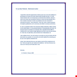 Retirement Announcement Template - Create a Memorable Farewell Announcement | Company Name example document template