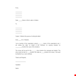 Writing a Donation Request Letter for Your Organization - Mention the Purpose example document template