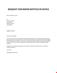 Water Increase Request Letter