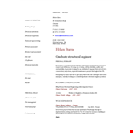 Engineering Graduate Resume Sample example document template