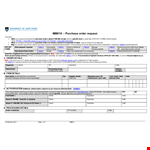Purchase Order Request Form Template Word example document template