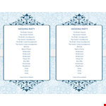 Wedding Program Template | Customize Beautiful Wedding Programs example document template