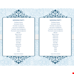 Wedding Program Template | Customize Beautiful Wedding Programs example document template 