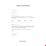 Friendly Collection Letter Sample example document template