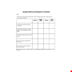 Printable Child Behavior Checklist example document template