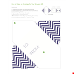 Gift card envelopes example document template