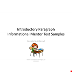 Sample Introduction Informative Essay example document template 