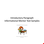 Sample Introduction Informative Essay example document template