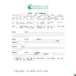 Scholarship Application Reference Letter Template - Reference Letter for Students | Please Use CAFDN example document template