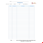 Download Our Free PDF Running Log Template | Track and Improve Your Runs example document template