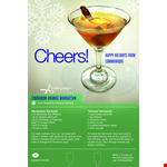 Communique Recipe Card Template | Cinnamon, Orange, Vermouth example document template 