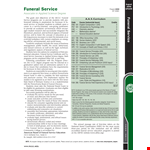 Funeral Service Template example document template