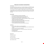 Freelance Accountant Job Description example document template