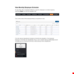 Employee Monthly example document template
