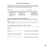 Medical Records Release Form example document template
