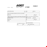 Vehicle Power of Attorney: Number, State & Attorney Information example document template