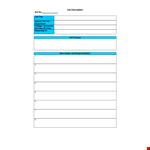 Job Description Template - Essential Guidelines for Schools and Colleges example document template