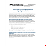 Child Care Immunizations Template example document template