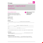 Employee Employment Contract: Essential Terms & Conditions for Working Hours example document template