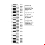 Piano Key Notes Chart example document template 
