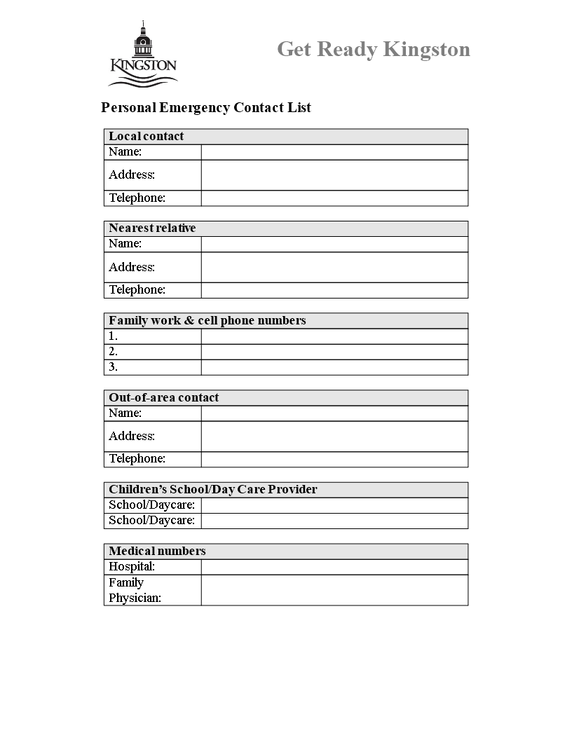 Free Contact List Template Manage School Contacts, Addresses