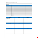 Affordable Price List Template - Choose Your Package example document template