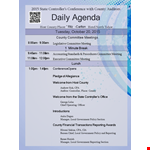 Daily Hourly Agenda Template example document template