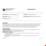 Dentist Operation Manager Job Description example document template