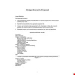 Design Research Proposal example document template