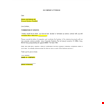 Service Termination Letter Sample example document template