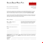 Security Deposit Return Letter: How to Request Your Deposit Back for Your Apartment example document template