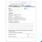 Modern Employee Write Up Form for Business Associates example document template