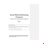 Social Media Marketing Proposal Template | Drive Results with Media and Social Strategies example document template