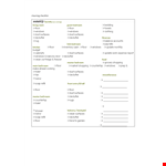 Free Weekly Checklist Template example document template