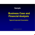 Financial Business Case Analysis Template - Product, Service, Description, Market, Venture example document template