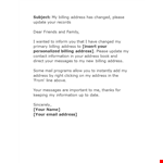 Change Of Address Letter example document template