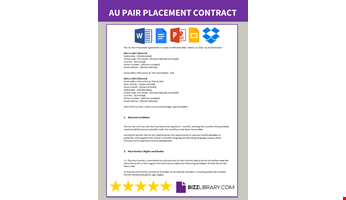 Au Pair Placement Contract