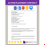 Au Pair Placement Contract example document template