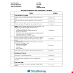 Complete Your New Employee Onboarding with Our Effective Checklist example document template