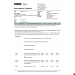 Formal Price example document template