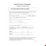 Security Deposit Return Letter - Easy and Efficient Refund Process | Departure Security Deposit example document template