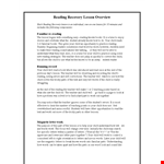 Reading Recovery Lesson Plan example document template