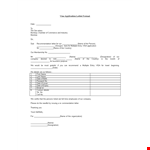 Visa Application Letter Format - Sample Letter for Visa Application example document template